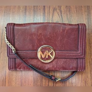 Micheal Kors Crossbody Bag Soft Leather Red